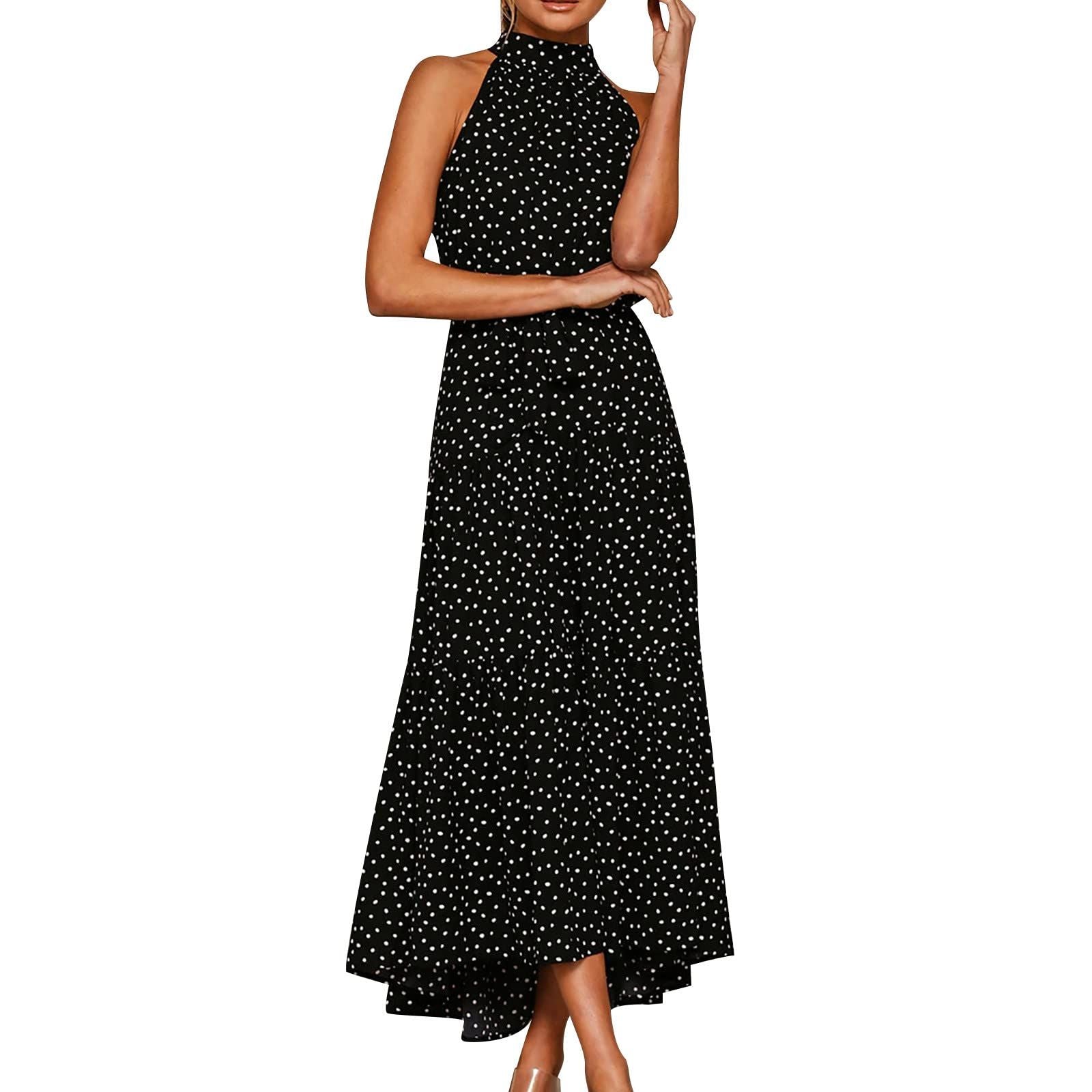 Ariana Damen Boho-Kleid – Blumenmuster, lockere Passform & Stretchstoff
