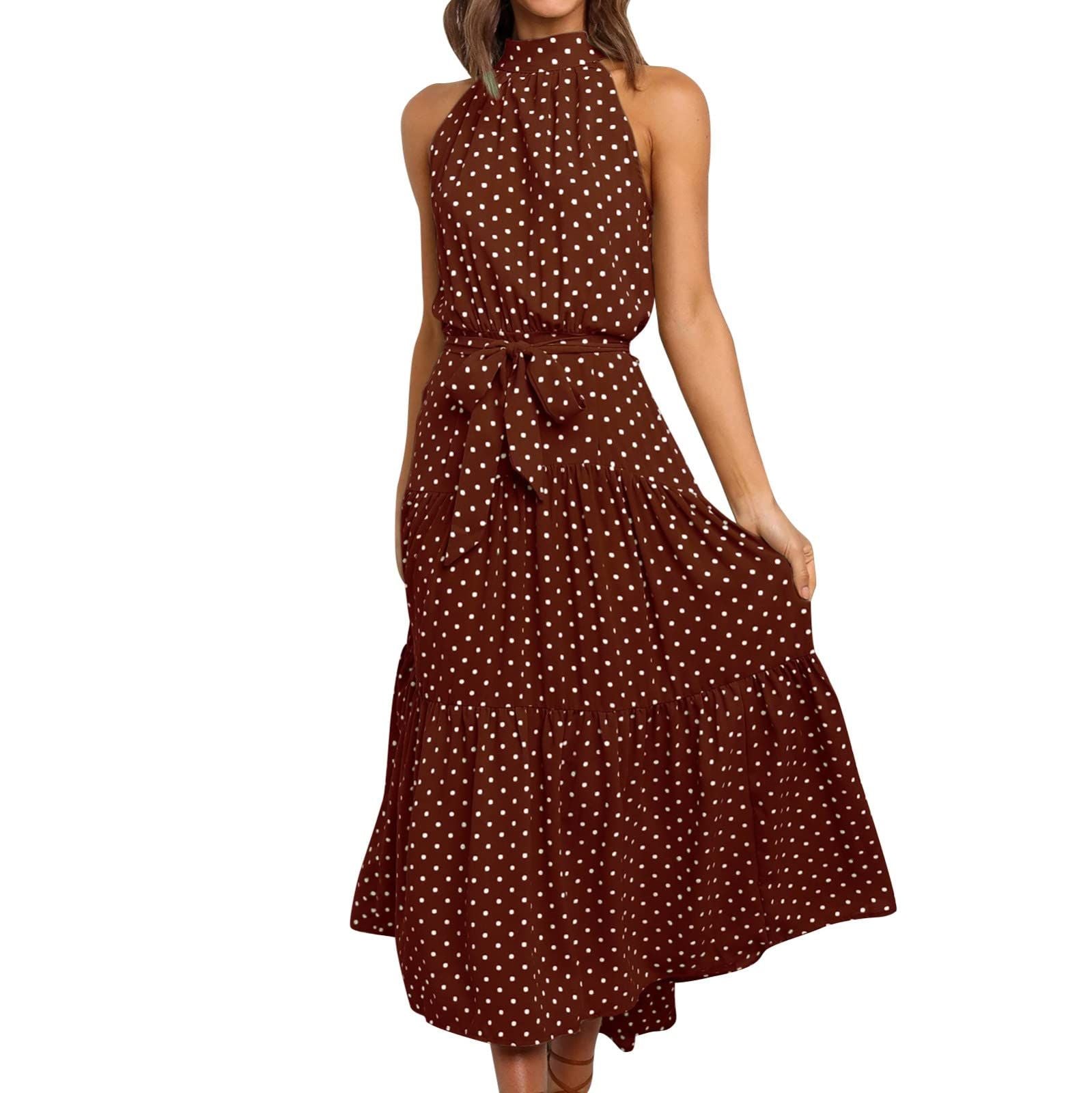 Ariana Damen Boho-Kleid – Blumenmuster, lockere Passform & Stretchstoff