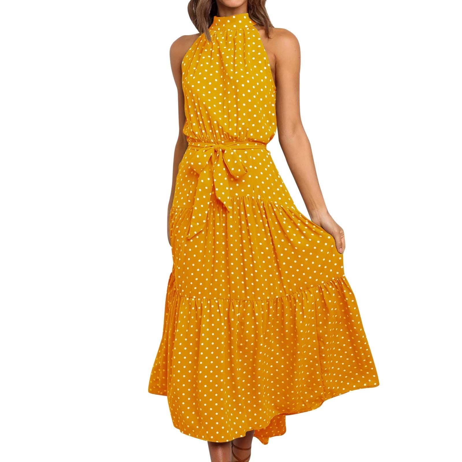Ariana Damen Boho-Kleid – Blumenmuster, lockere Passform & Stretchstoff